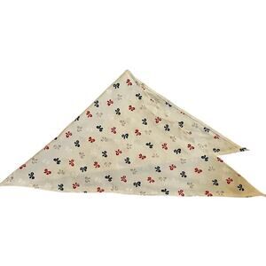 Vintage triangle scarf all over bow pattern